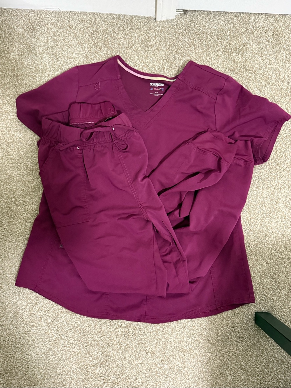 Scrubstar Women's Maroon Scrub Set